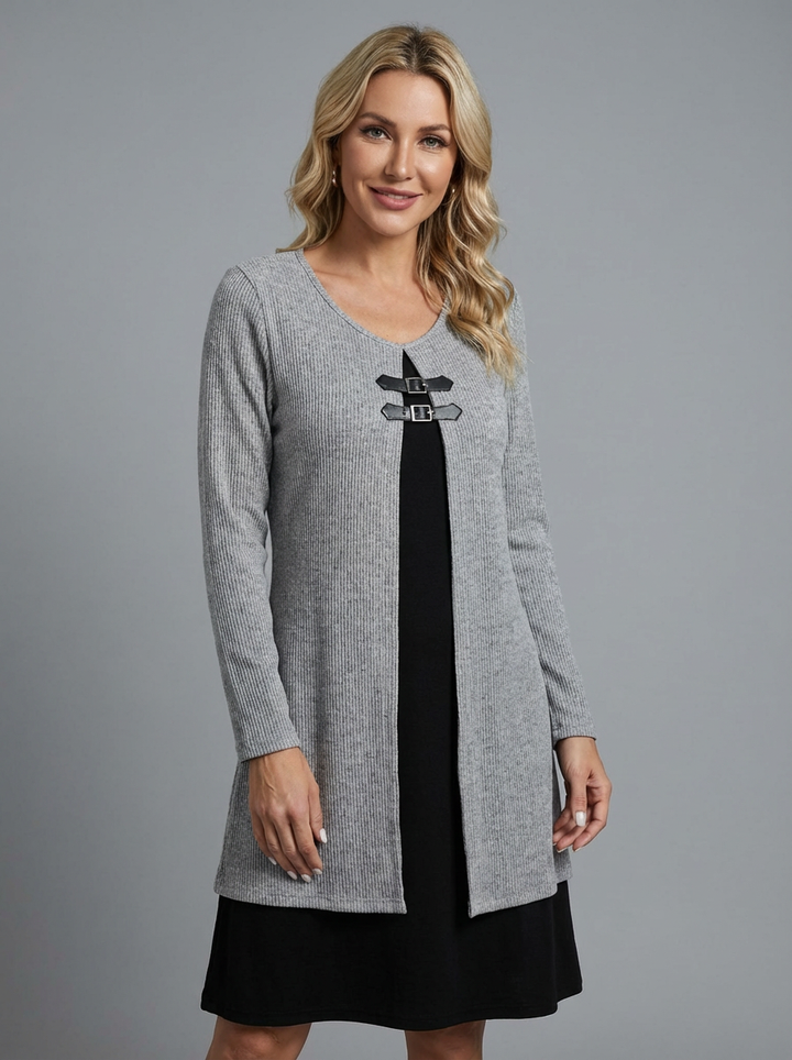 Elsa | Grey Winter Dress