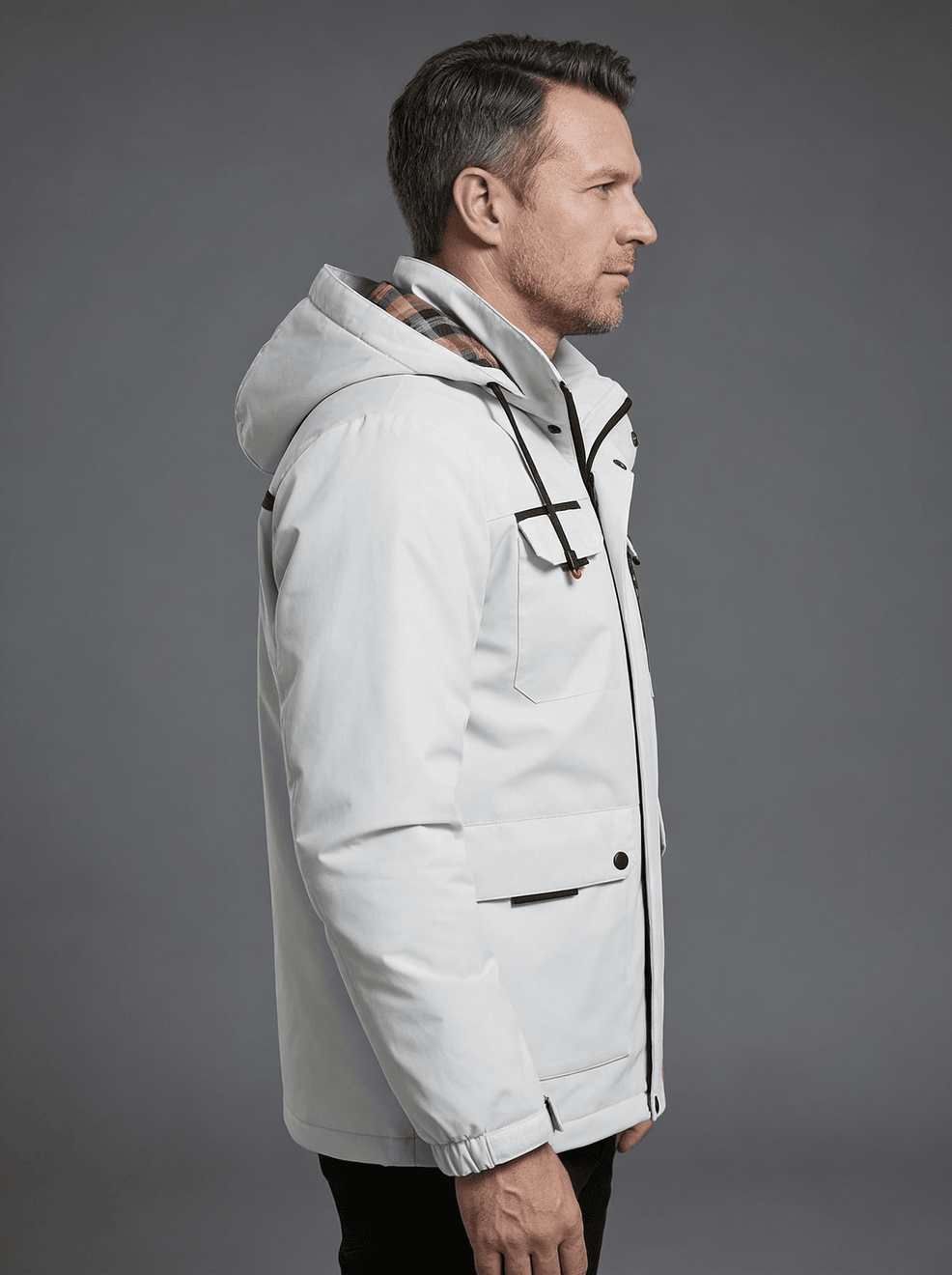 Kyle | White Winter Jacket